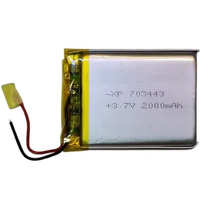 باتری لیتیومی قابل شارژ مدل XP-703443 ظرفیت 2000 میلی‌ آمپر ساعت