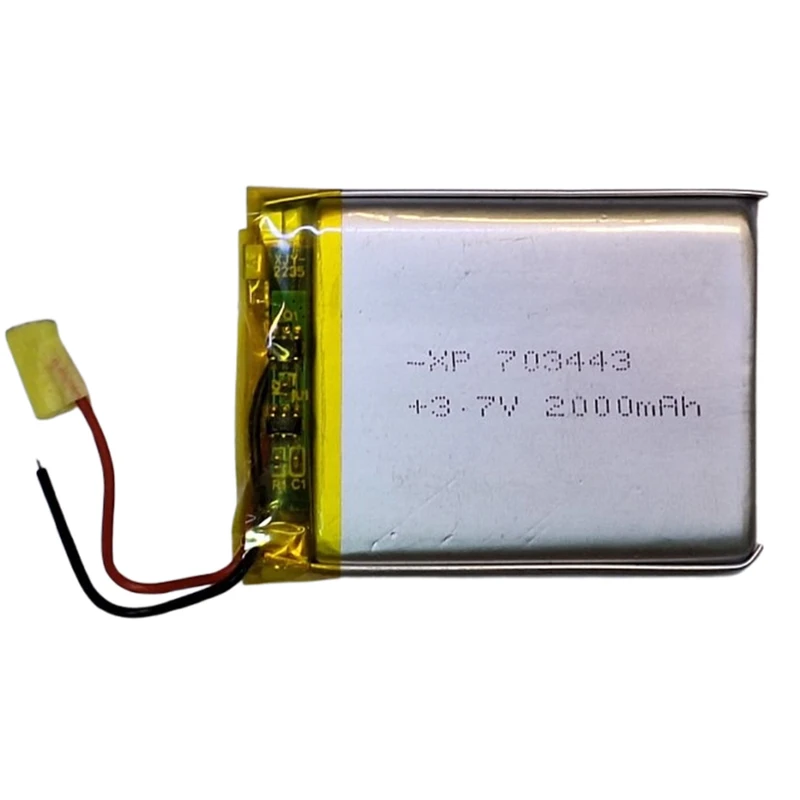باتری لیتیومی قابل شارژ مدل XP-703443 ظرفیت 2000 میلی‌ آمپر ساعت