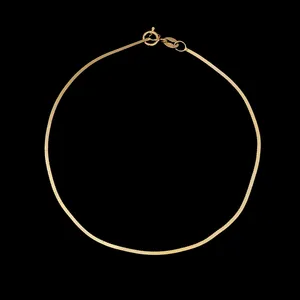 دستبند زنجیری طلا 18 عیار زنانه ناریا مدل هرینگبون کد T27