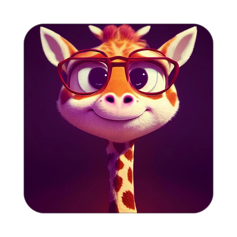 زیر لیوانی کاکتی طرح حیوانات کارتونی مدل mp27883