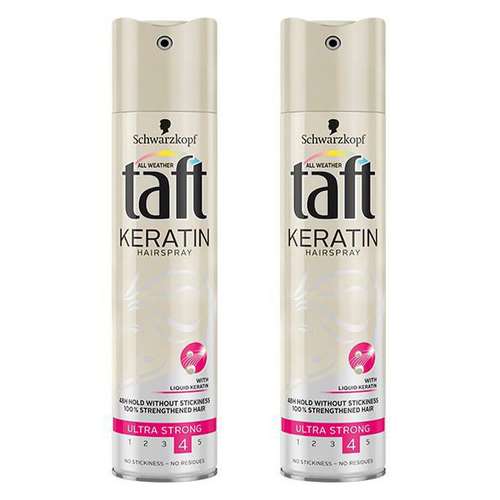اسپری تافت مدل Ultra keratin حجم 250 میلی لیتر مجموعه 2 عددی