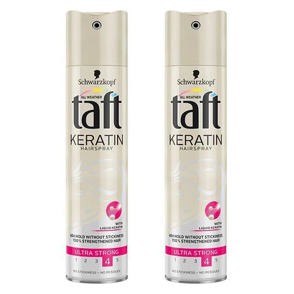 اسپری تافت مدل Ultra keratin حجم 250 میلی لیتر مجموعه 2 عددی