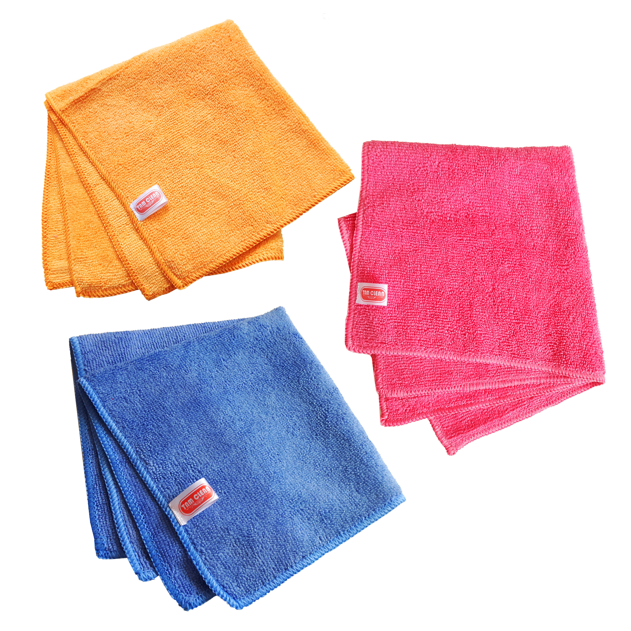 دستمال میکروفایبر ضدخش خودرو تام کلین مدل mfl210s بسته 3 عددی