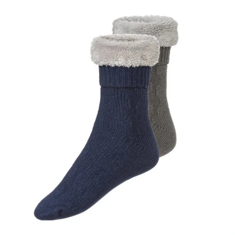 پاپوش زمستانی زنانه سانسیبار مدل پشمی SA 21056617 بسته 2 عددی