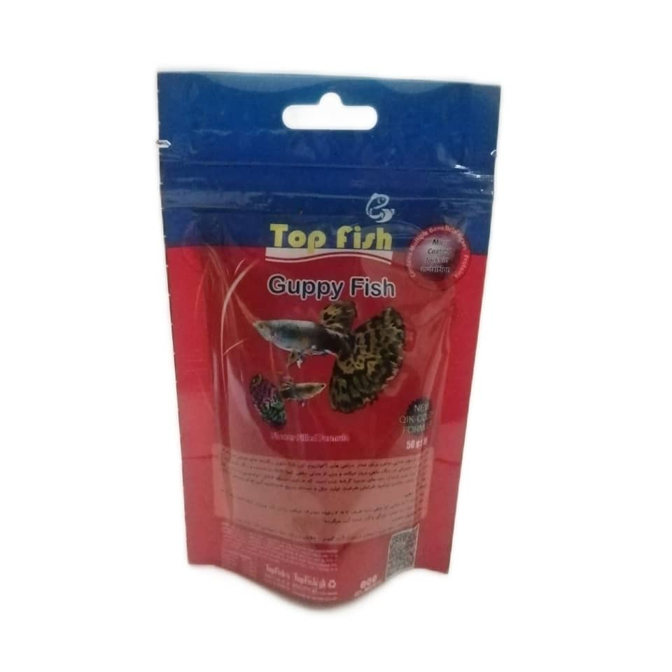 غذای ماهی تاپ فیش مدل گوپی فیش وزن 50 گرم