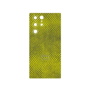 MAHOOT Yellow Snake Skin Cover Sticker for Samsung Galaxy S22 Ultra 5G