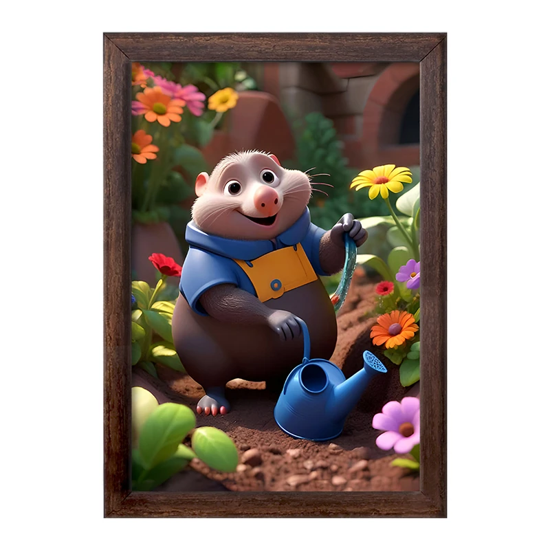 تابلو خندالو طرح موش کور کیوت کد F7789