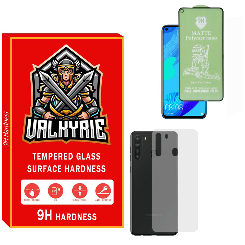 محافظ صفحه نمایش سرامیکی والکری مدل CRBKV_01 مناسب برای گوشی موبایل سامسونگ Galaxy A21 به همراه محافظ پشت گوشی