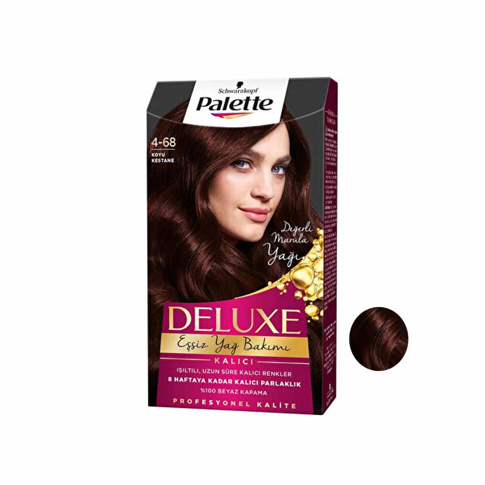کیت رنگ مو پلت سری DELUXE شماره68-4 حجم 50 میلی لیتر رنگ شاه بلوطی