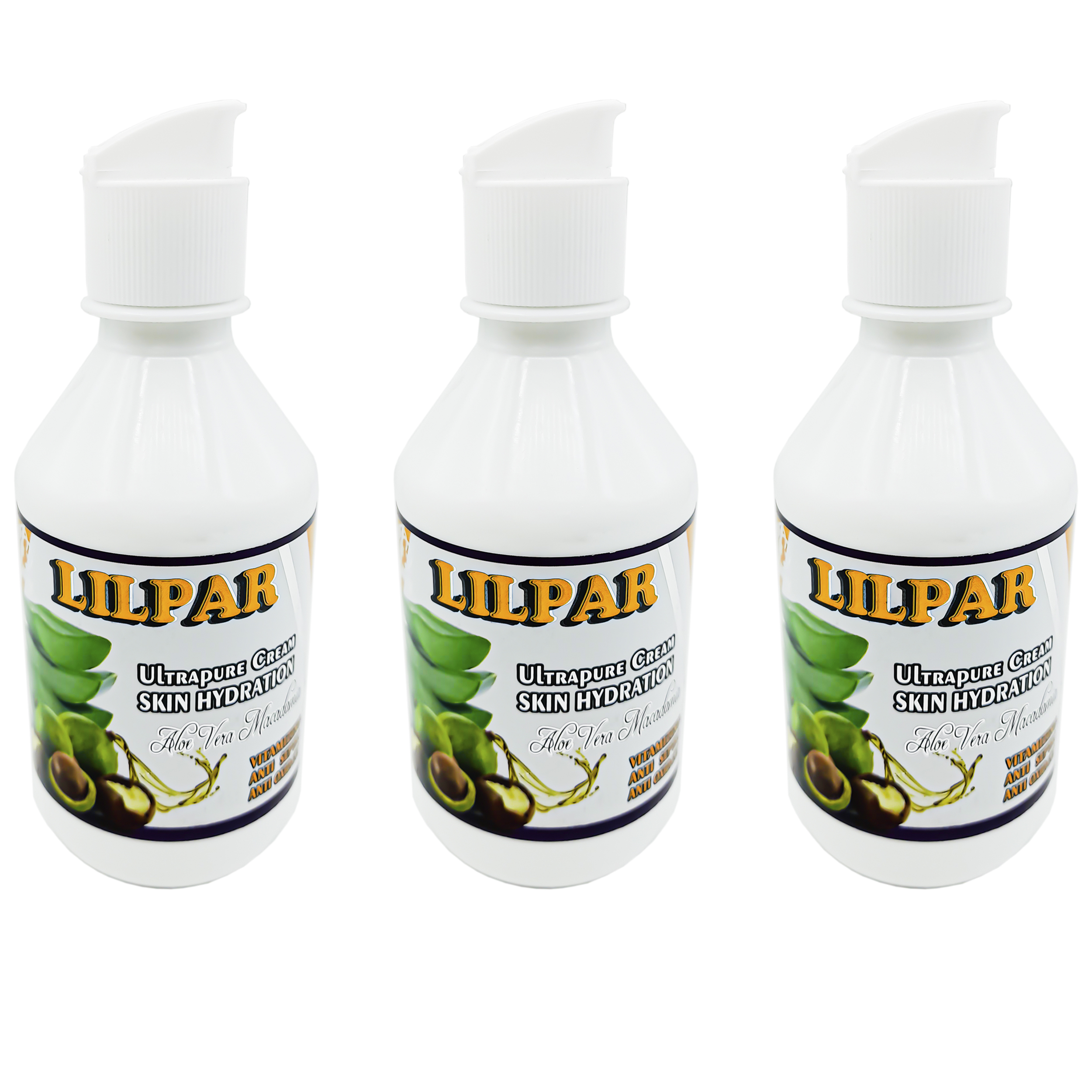 کرم آبرسان لیلپار مدل Aloe Vera & Macadamia حجم 300 میلی لیتر مجموعه 3 عددی