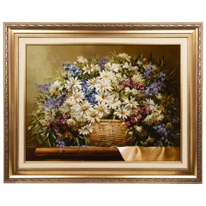 تابلو فرش دستباف سی پرشیا مدل گلهای بابونه در سبد کد 902749