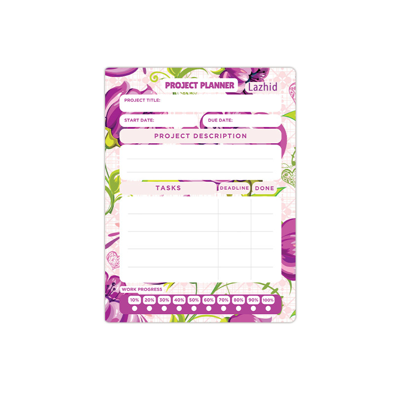 تخته وایت برد لاژید مدل برنامه ریزی پروژه سایز 14x18 سانتی متر