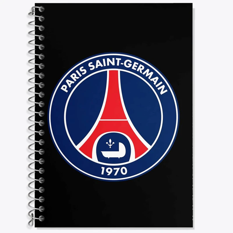 دفتر زبان 50 برگ خندالو مدل دو خط طرح باشگاه پاری سن ژرمن Paris Saint-Germain کد 2051