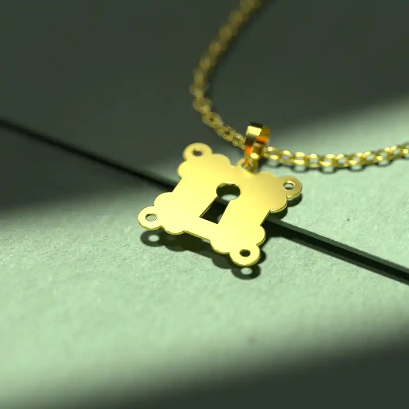 گردنبند طلا 18 عیار زنانه مدوپد مدل کلید کد D3-1-1060