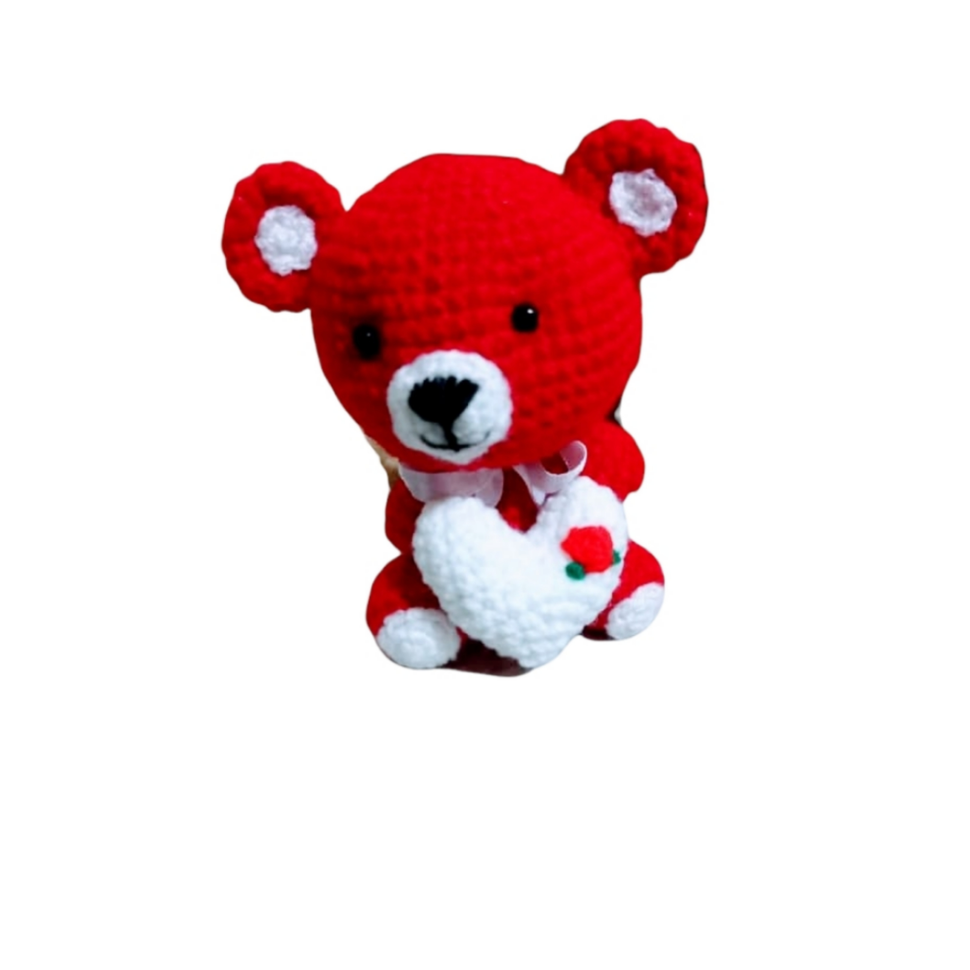 عروسک بافتنی مدل خرس قلبی