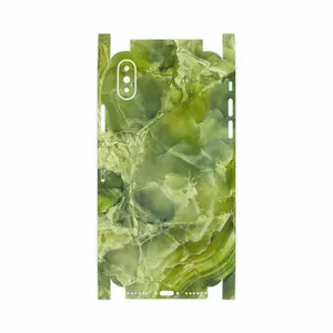 MAHOOT Green Crystal Marble-FullSkin Cover Sticker for Apple iPhone X