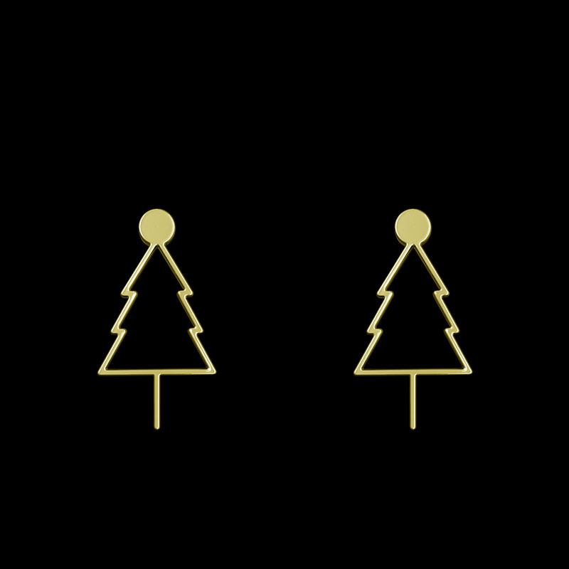 گوشواره طلا 18 عیار زنانه مدوپد مدل درخت کد GA1-15859