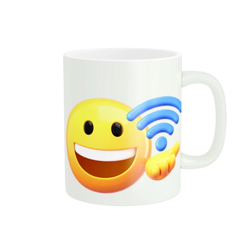 ماگ پاد آفرین طرح استیکر وای فای و اینترنت مدل ایموجی کد 1870