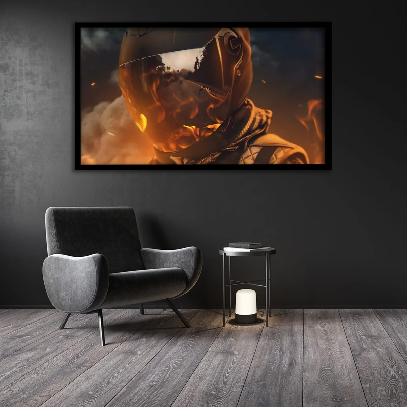 تابلو نوری بکلیت طرح موتور سوار مدل لایت باکس B35