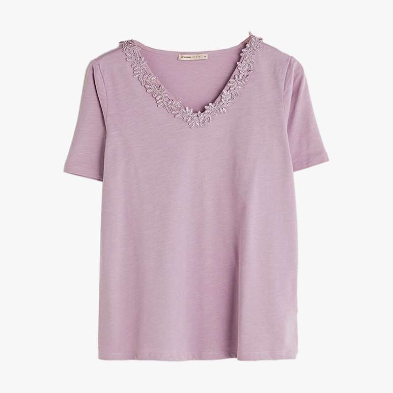 بلوز آستین کوتاه زنانه ال سی وایکیکی مدل یاس