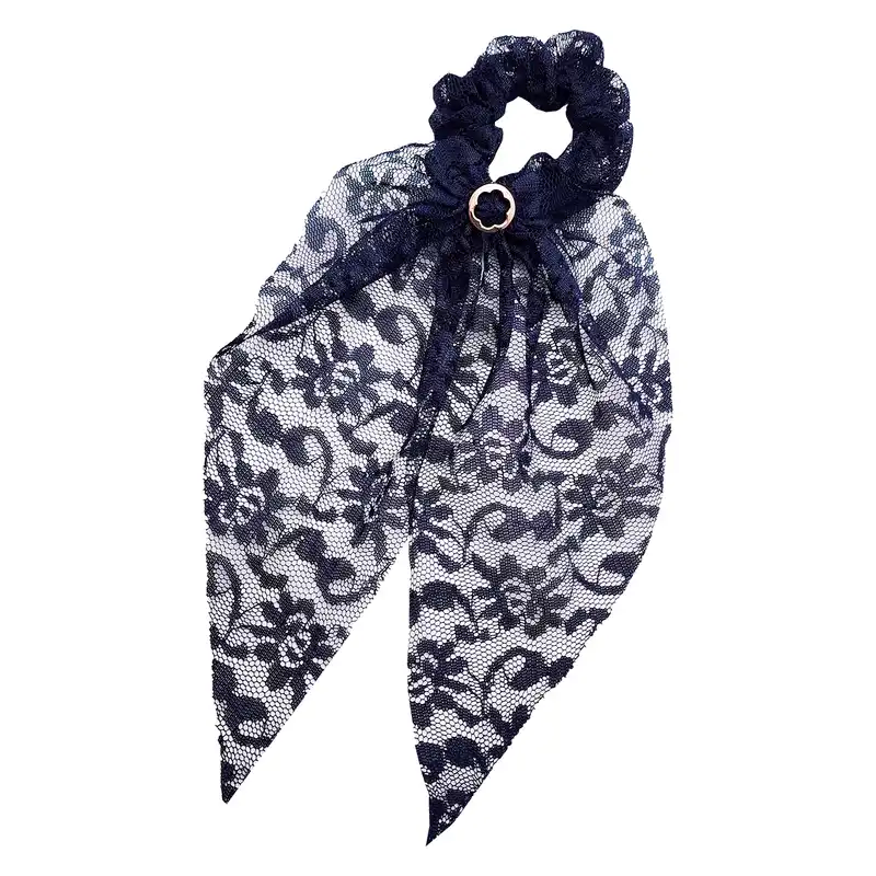 کش مو زنانه مدل گل بهاری طرح دنباله دار کد KSH750-1