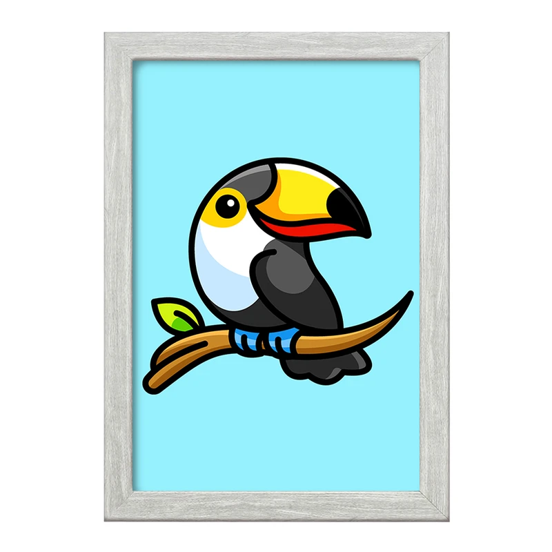 تابلو خندالو طرح حیوانات بامزه توکان کد 28208