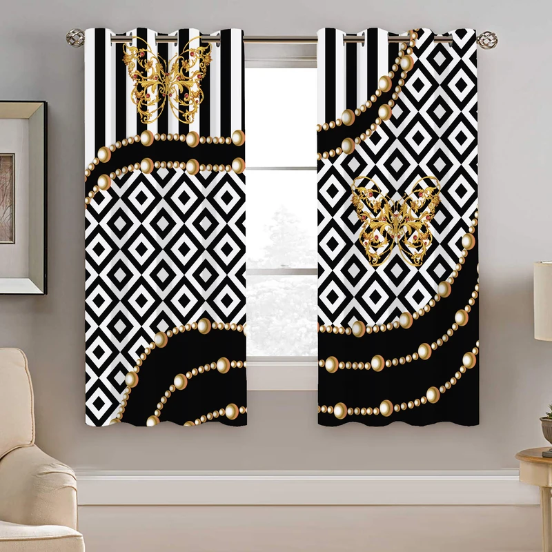 پرده نیروانا طرح مدرن پروانه مدل مخمل کد 4474  سایز 140×200 سانتی متر