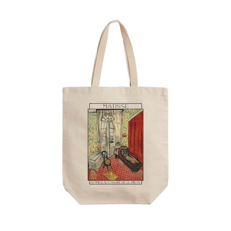 ساک خرید ترمه طراحان ایده مدل زنان روی مبل از ماتیس کد art0603 - L