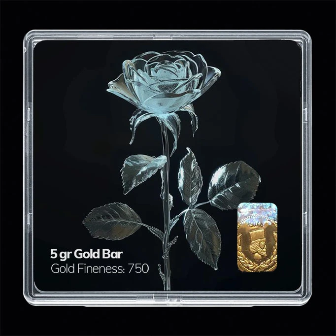 سکه گرمی طلا 18 عیار مدوپد مدل گل کد SG11777