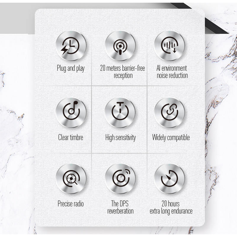 میکروفن یقه ای بی سیم مدل K61 Dual Lightning بسته 2 عددی