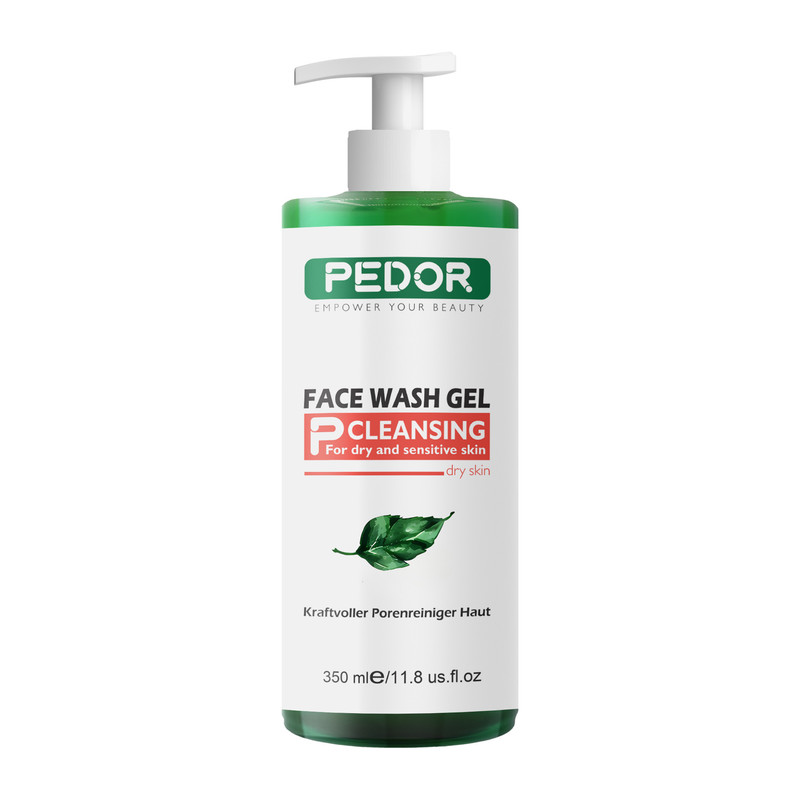 ژل شستشو صورت پدور مدل CBD01 مناسب پوست خشک و حساس حجم 350 میلی لیتر