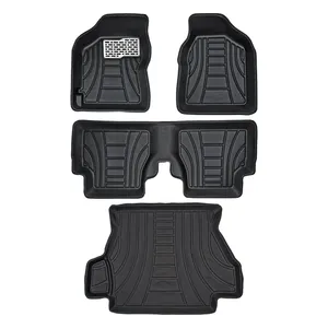 کفپوش سه بعدی خودرو پانیذ مدل پشت نمدی MHLB N مناسب برای تیبا به همراه کفپوش صندوق