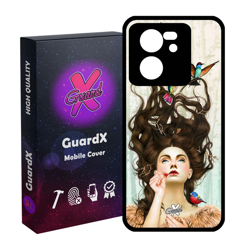 کاور گارد ایکس طرح Girl مدل Glass10290 مناسب برای گوشی موبایل شیائومی 13T/13T Pro/Redmi K60 Ultra