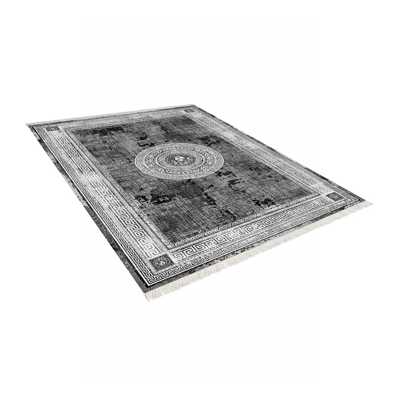 فرش ماشینی زانیس مدل مدرن طرح وینتیج زمینه نوک مدادی