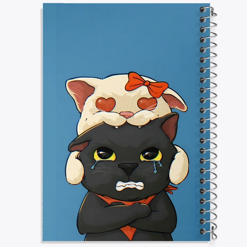 دفتر شطرنجی 50 برگ خندالو طرح گربه های بامزه کد N4015