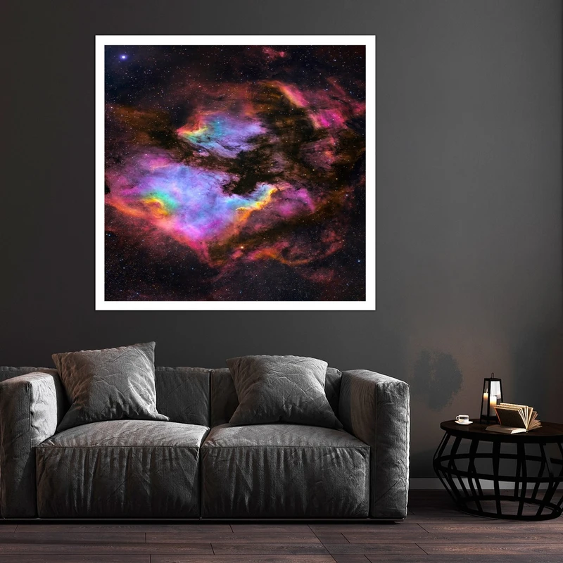 تابلو بکلیت طرح کهکشان مدل قاب شاسی W-S8297