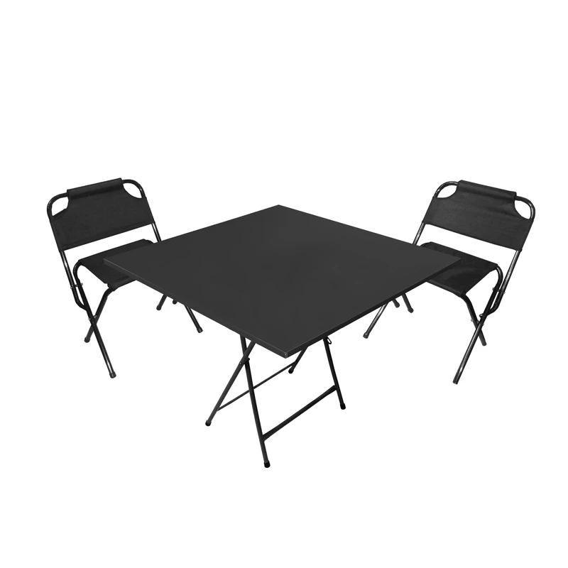 میز و صندلی سفری میزیمو مدل برزنتی پشتدار کد 8974 مجموعه 3 عددی