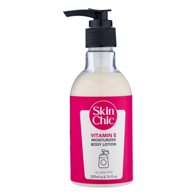 لوسیون مرطوب‌کننده بدن اسکین شیک مدل ویتامین E مناسب انواع پوست حجم 200 میلی لیتر