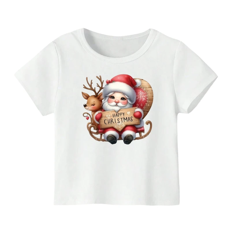 تی شرت آستین کوتاه بچگانه مدل بابانوئل کریسمس کد 30