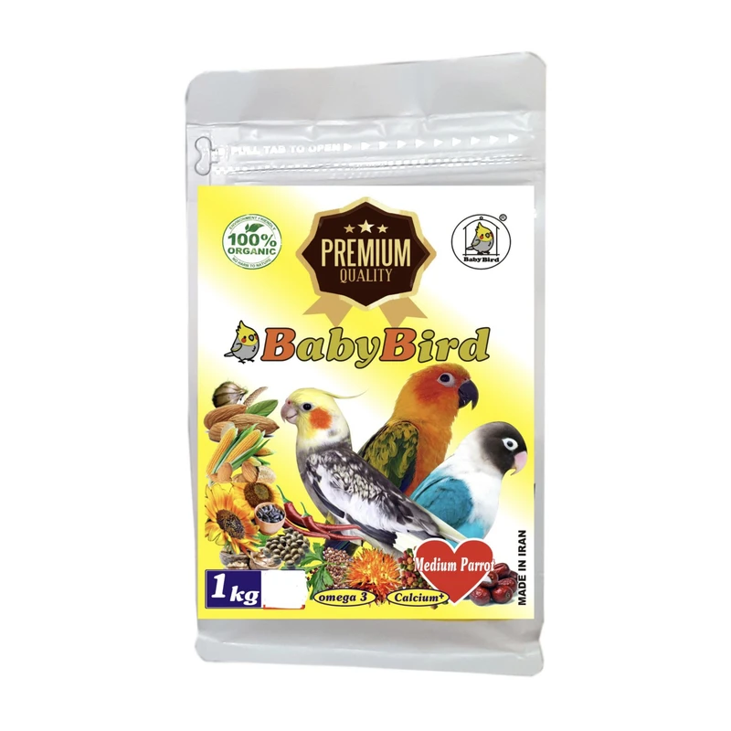 دان مخلوط بیبی برد مدل طوطی برزیلی و عروس هلندی بسته 1 کیلویی