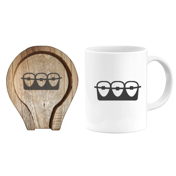  ماگ گالری وبفر مدل ارتودنسی به همراه زیر لیوانی