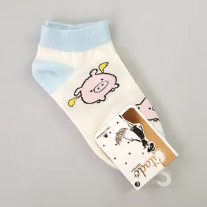 جوراب دخترانه مدل خوک کد FBF-JB004WH