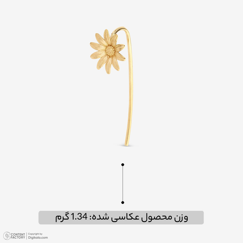 گوشواره عصایی طلا 18 عیار زنانه جواهری راز مدل 2412-27 - 7