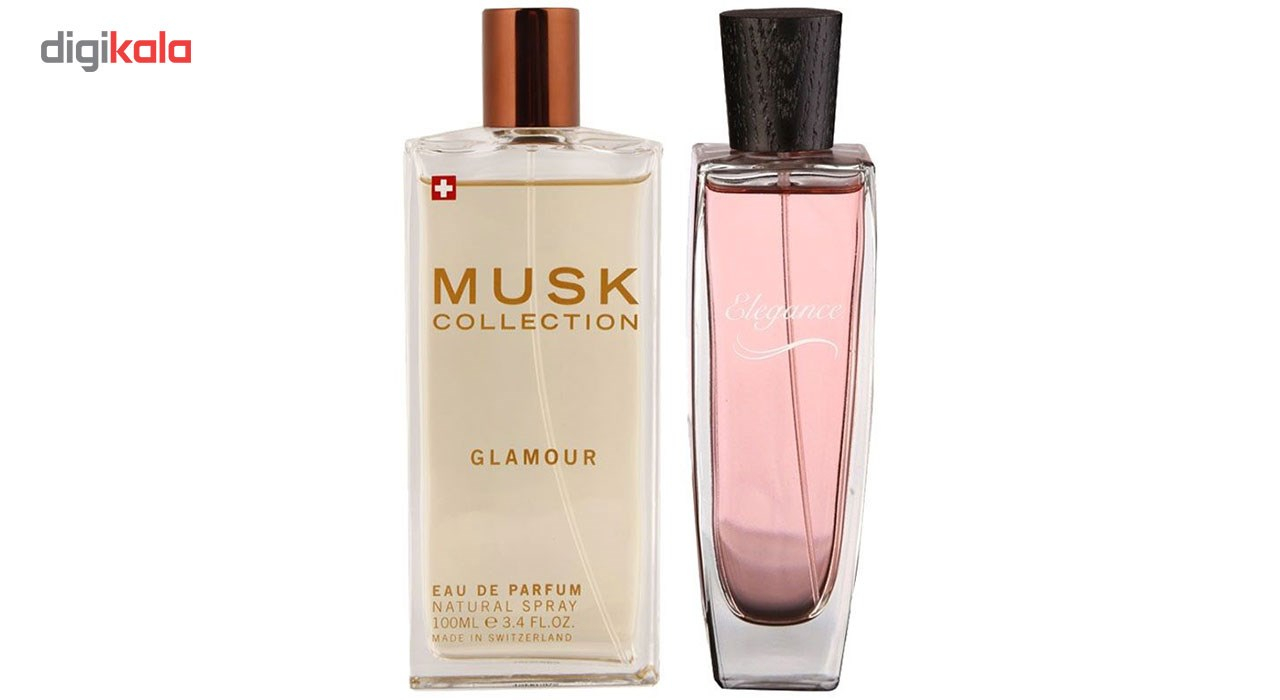 ادو پرفیوم زنانه استاویتا مدل Elegance حجم 100 میلی لیتر به همراه ادو پرفیوم زنانه ماسک کالکشن مدل Glamour حجم 100 میلی لیتر