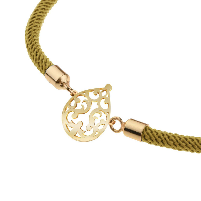 دستبند طلا 18 عیار زنانه مدوپد مدل اسلیمی کد D14-10652