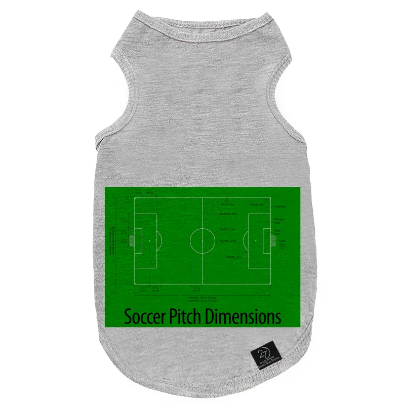لباس سگ و گربه 27 مدل Soccer Pitch Dimensions کد MH949 سایز L