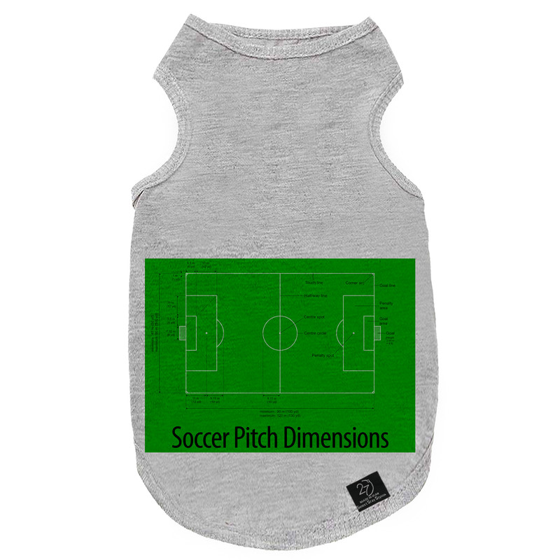 لباس سگ و گربه 27 مدل Soccer Pitch Dimensions کد MH949 سایز L