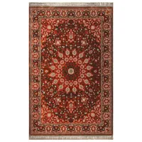 فرش ماشینی عرش طرح برین زمینه قرمز