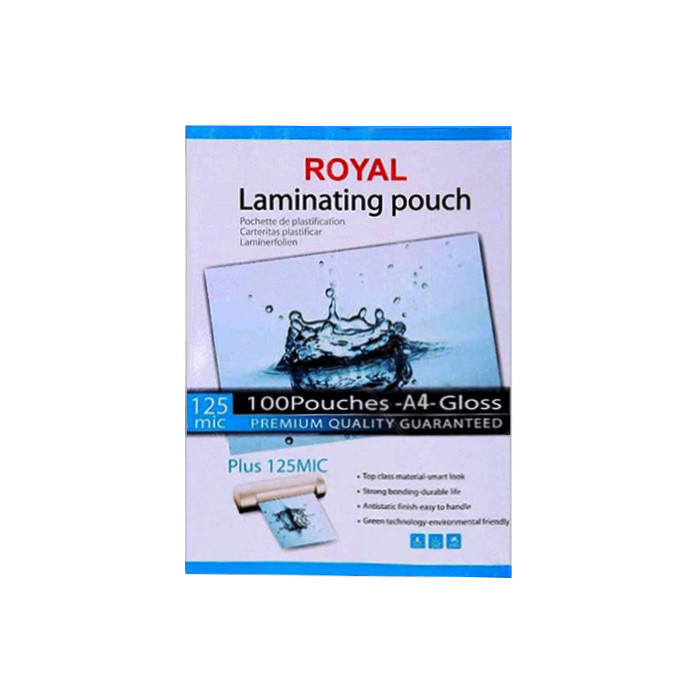 طلق پرس رویال کد 125M سایز A4 بسته 100 عددی