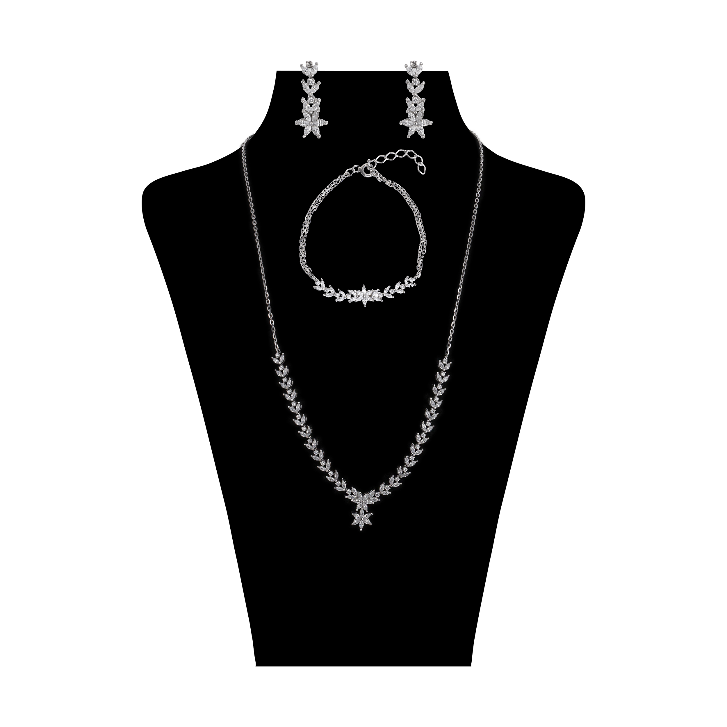 نیم ست نقره زنانه مدل 104-11